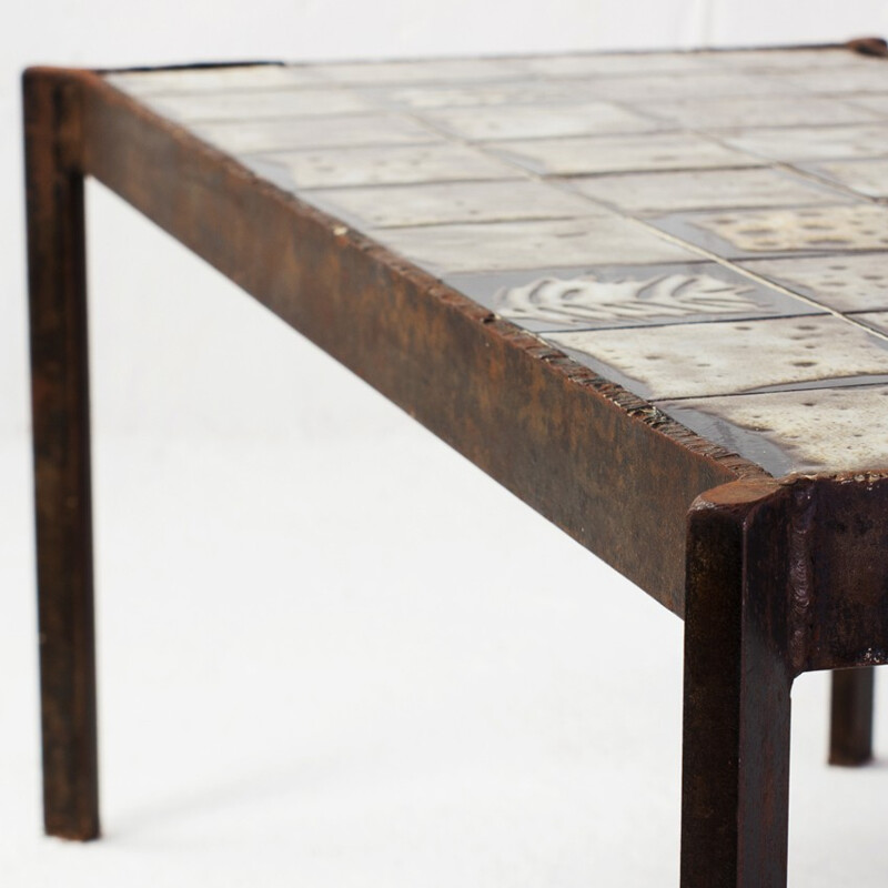 Ceramic coffee table, Mado JOLAIN - 1950s