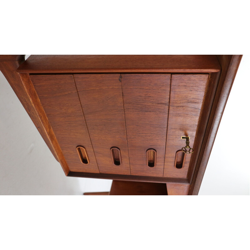 Vintage Executive Teak Desk for HP Hansen Svend Aage Madsen Denmark 1960s