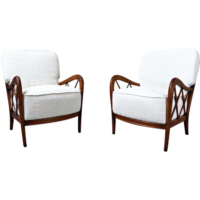 Pair Of vintage Armchairs attributed to Paolo Buffa