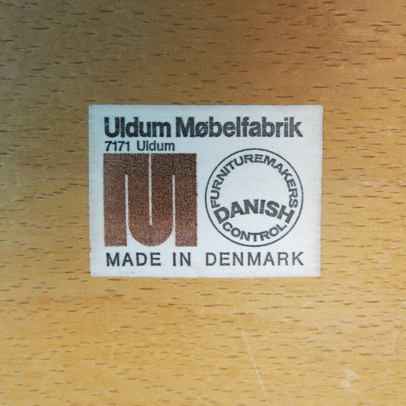 Suite de quatre chaises noires scandinaves Uldum Mobelfabrik en palissandre, Johannes ANDERSEN - 1960s