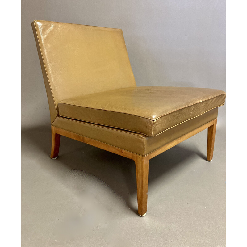 Vintage leather armchair by Rudolf B. Glatzel for Kill International 1960