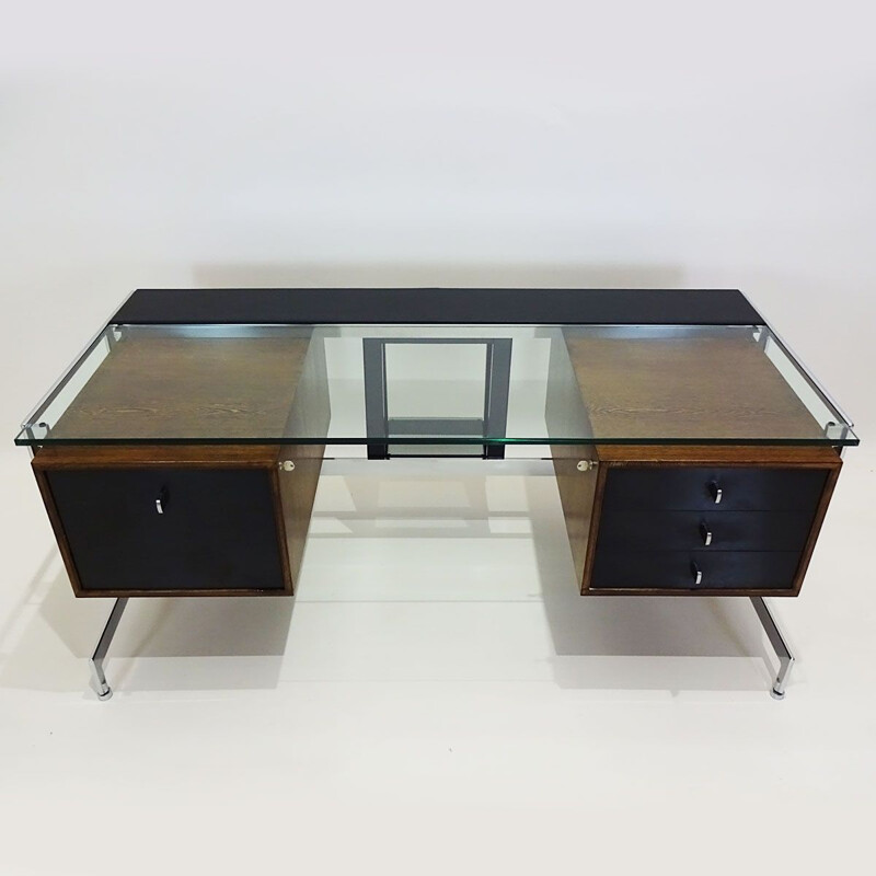 Vintage steel desk by Preben Fabricius and Jørgen Kastholm for Kill International, 1960