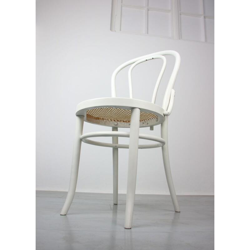 Conjunto de 4 cadeiras brancas vintage de Michael Thonet