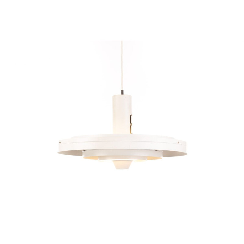 Mid century white Fog & Morup Fibonacci pendant lamp by Sophus Frandsen Denmark 1963s