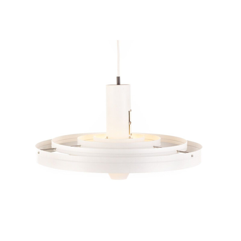 Mid century white Fog & Morup Fibonacci pendant lamp by Sophus Frandsen Denmark 1963s