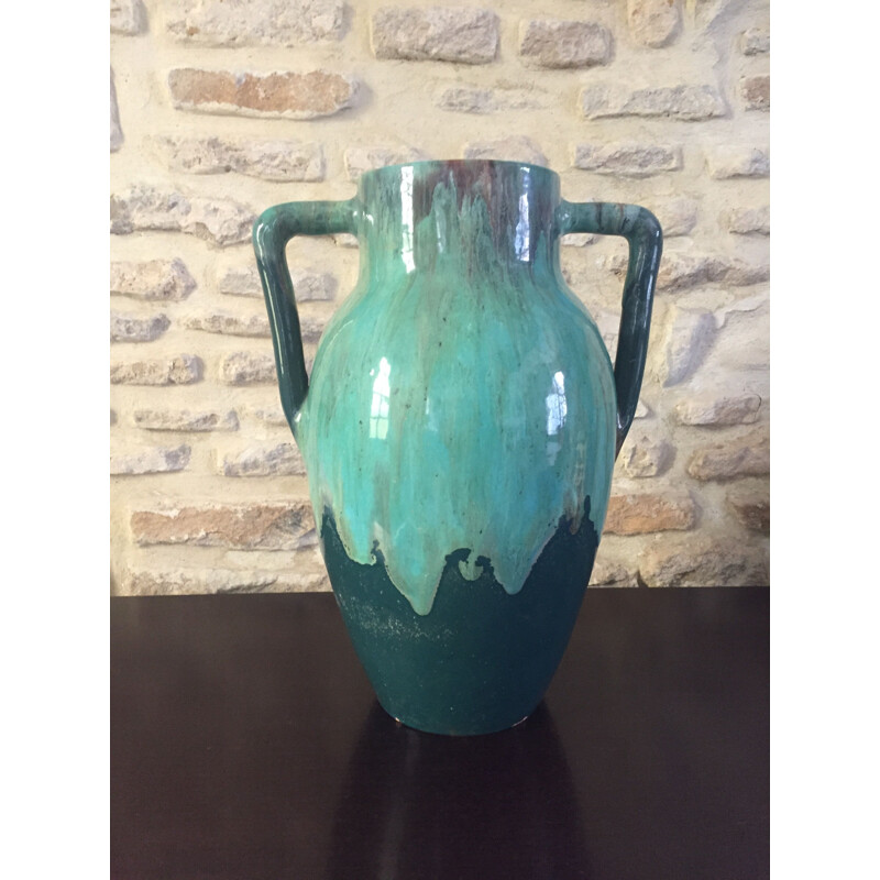 Large vintage vase with Art Deco handles from CAB