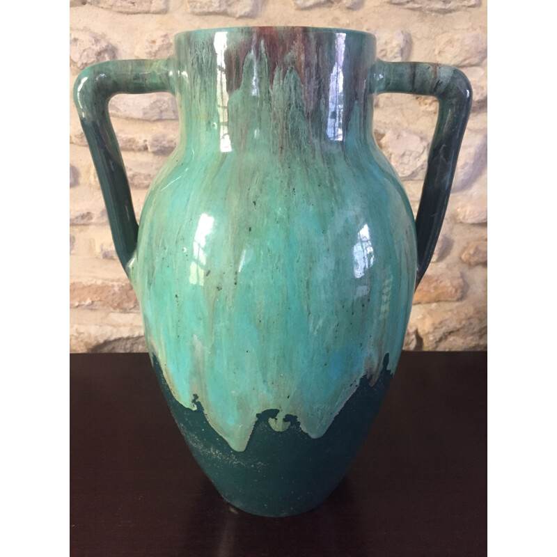 Large vintage vase with Art Deco handles from CAB