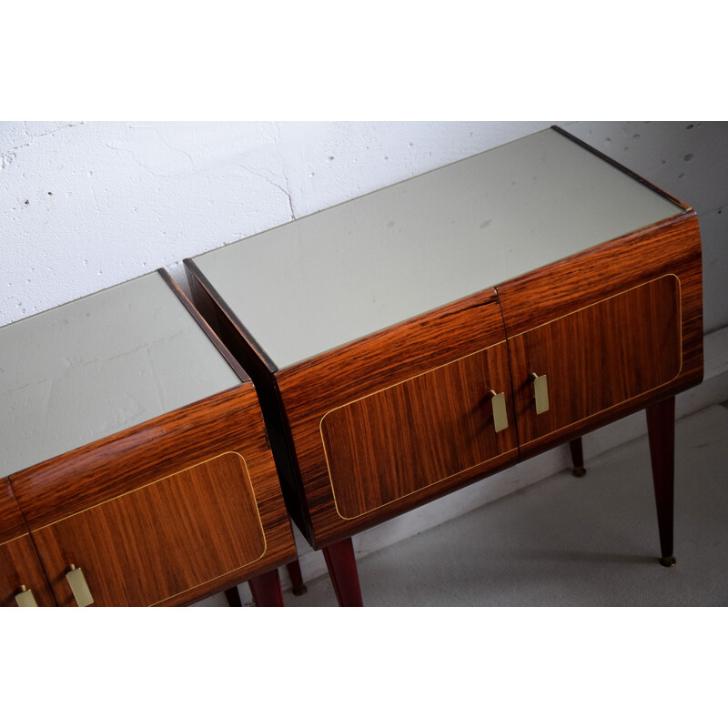 Pair of vintage Rosewood Night Stands Italian