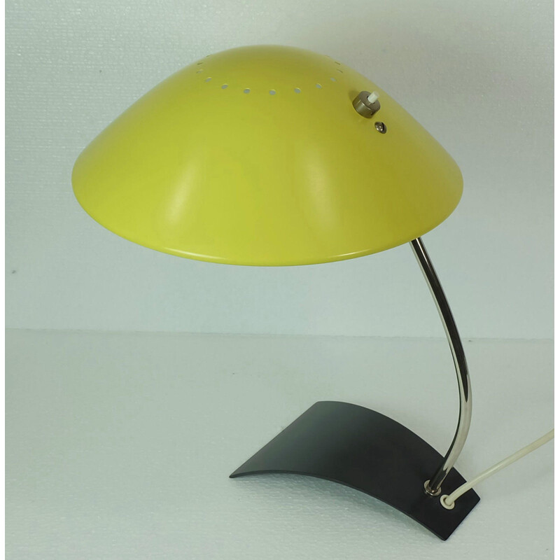 Kaiser Leutchen desk lamp in yellow metal - 1950s