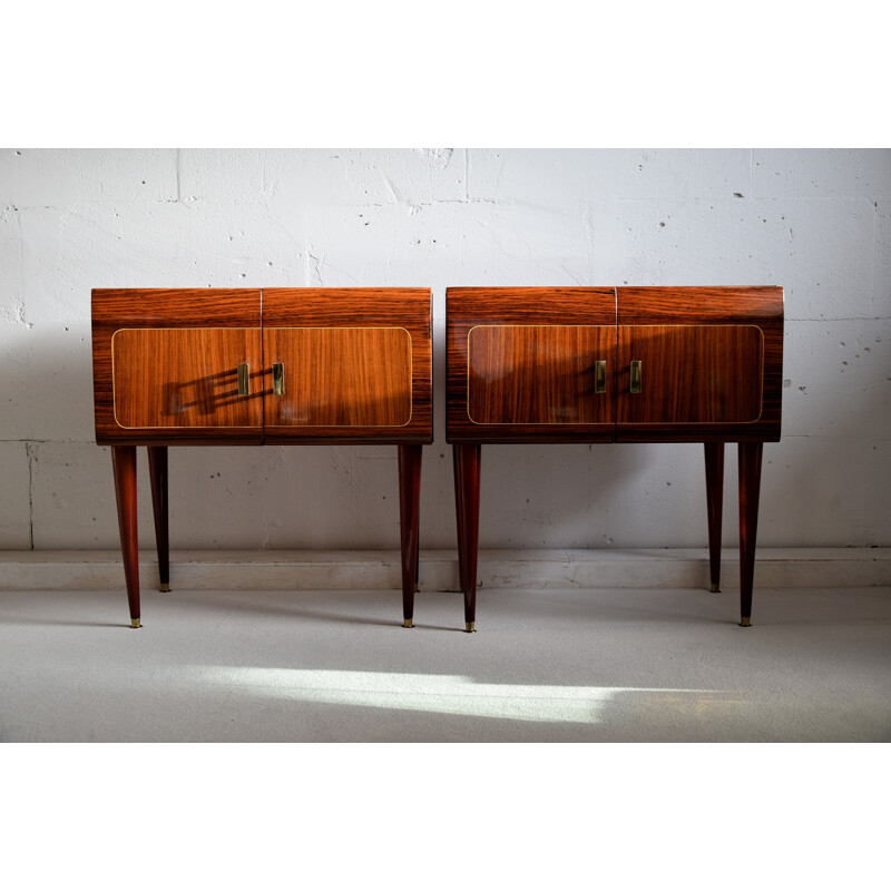 Pair of vintage Rosewood Night Stands Italian