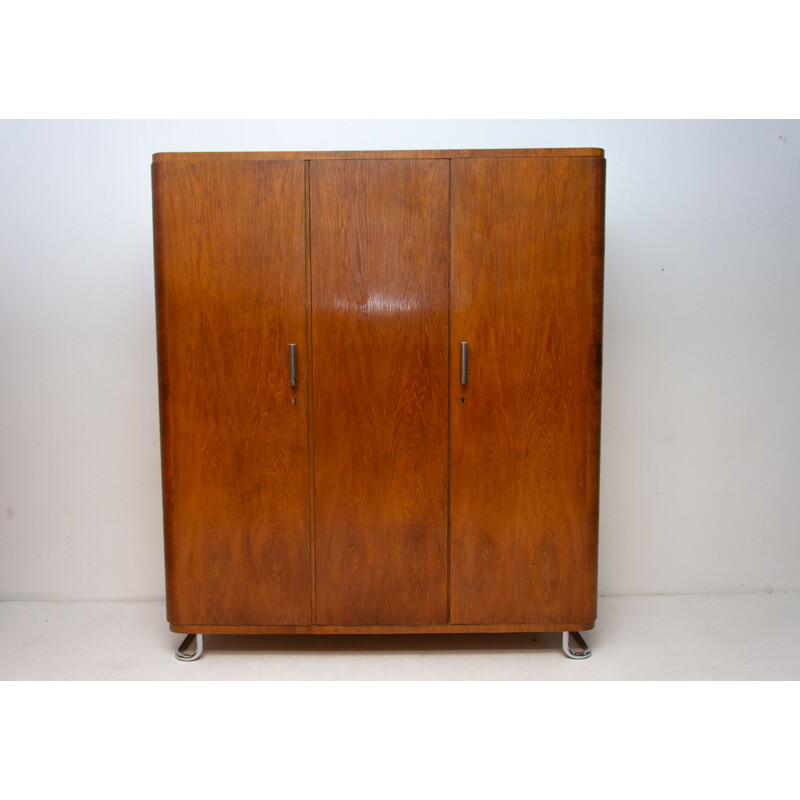 Vintage Bauhaus wardrobe by Vichr & spol Bohemia 1930s