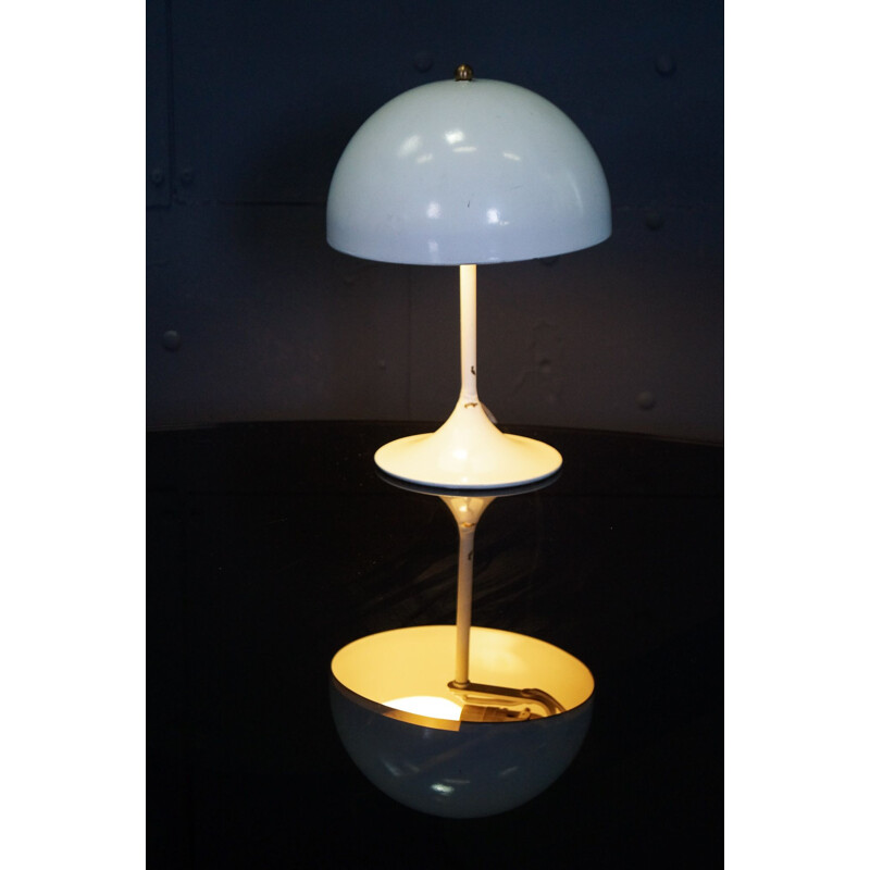 Vintage Compact Mushroom Table Lamp 1970s