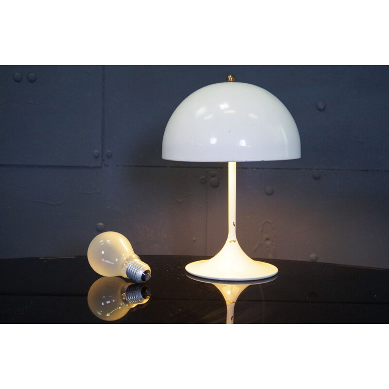 Vintage Compact Mushroom Table Lamp 1970s