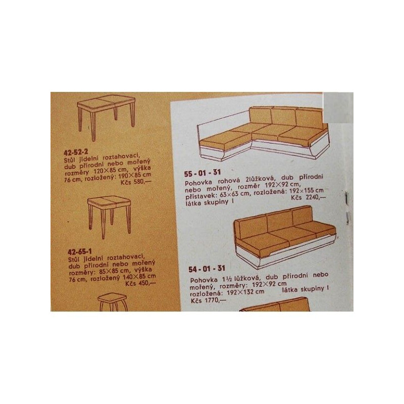 Sofá-cama de nozes Vintage por Jindrich Halabala para UP Zavody 1950