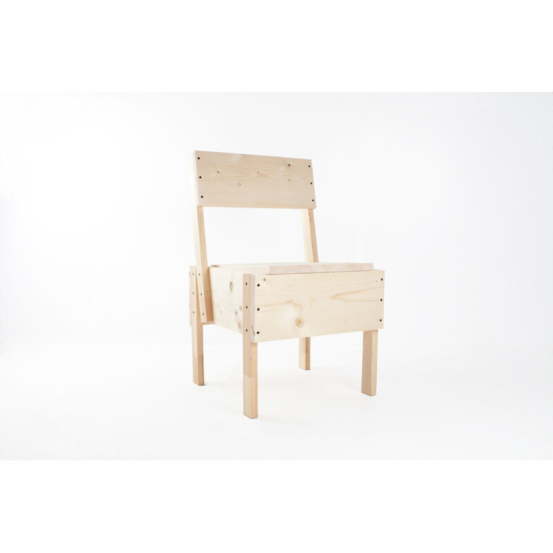 Vintage Enzo Mari wooden chair 1974s