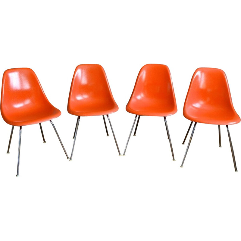 Série de 4 chaises "DSX" Herman Miller, Charles & Ray EAMES - 1960