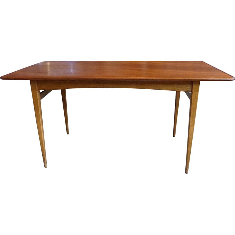 Table basse danoise vitange en teck, 1960