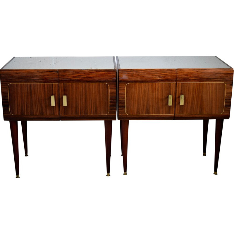 Pair of vintage Rosewood Night Stands Italian