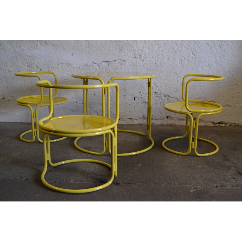 Table and chairs, Gae AULENTI - 60