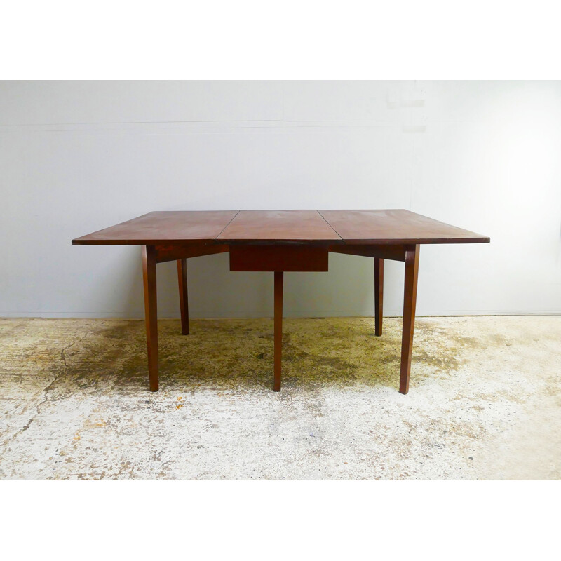 Vintage hand made solid mahogany dining table 1900