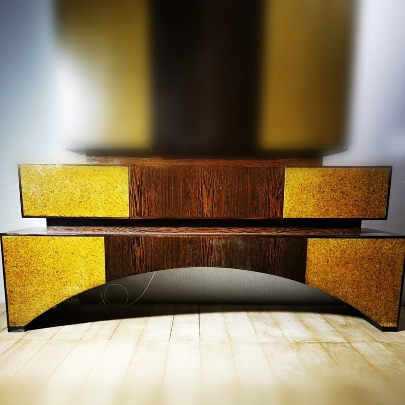 Vintage cork veneer bar furniture, 1970