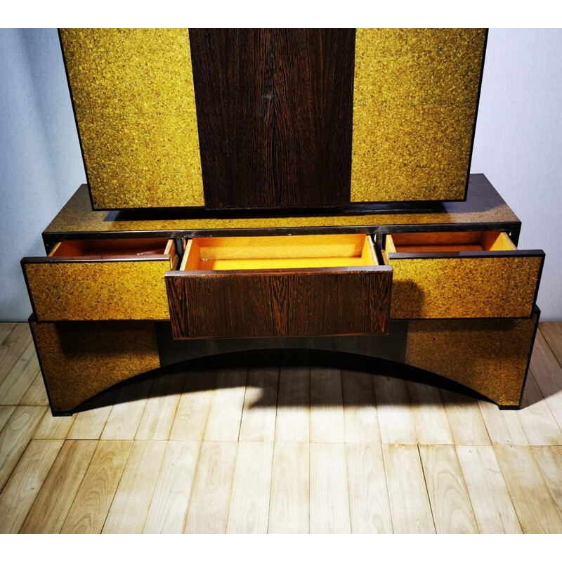 Vintage cork veneer bar furniture, 1970