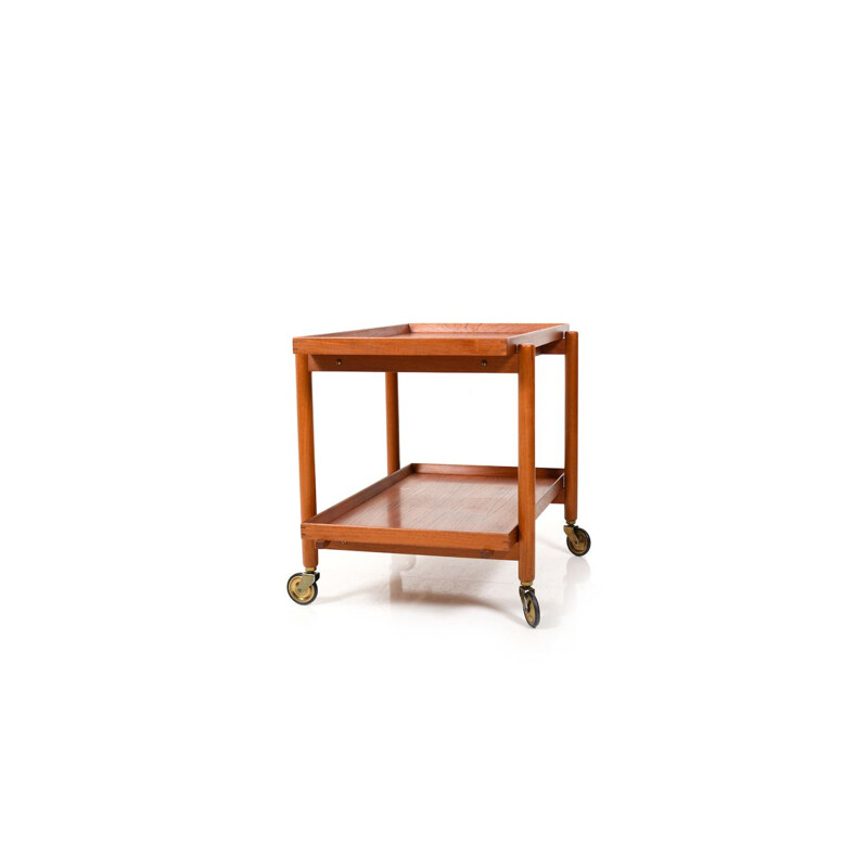 Vintage Service Trolley in Teak by Poul Hundevad for Domus Danica 1960s