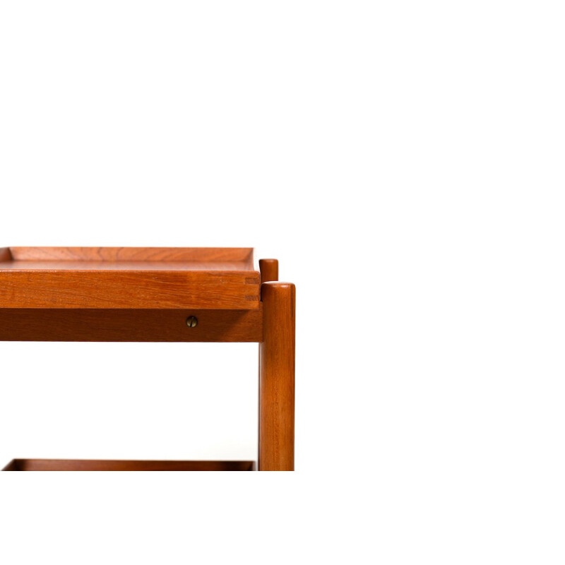 Vintage Service Trolley in Teak by Poul Hundevad for Domus Danica 1960s