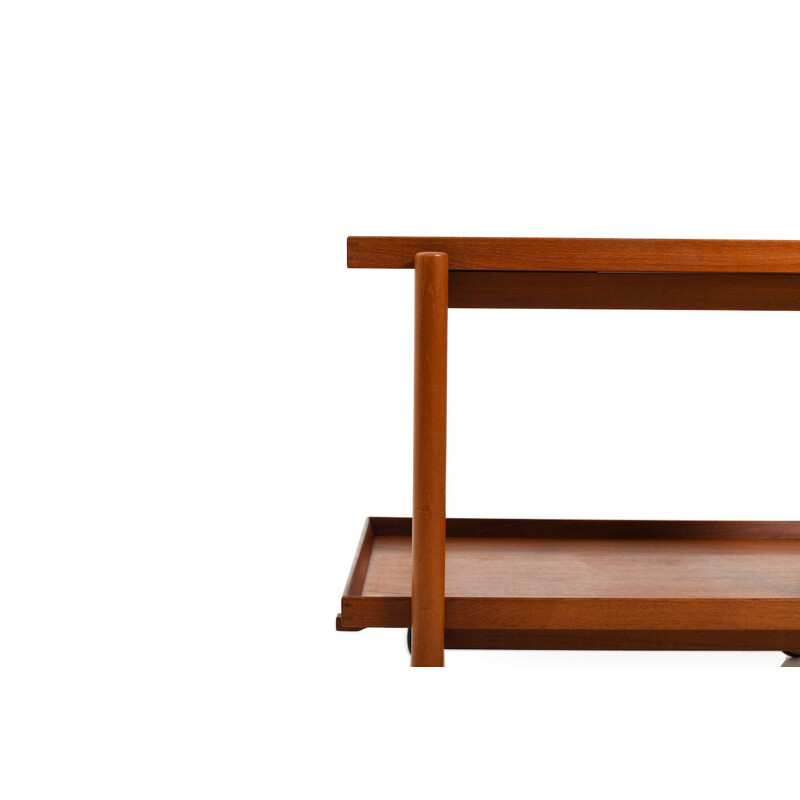 Vintage Service Trolley in Teak by Poul Hundevad for Domus Danica 1960s