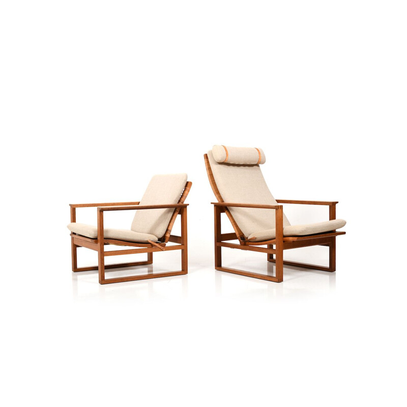 Pair of vintage Borge Mogensen Sled Chairs 1956s