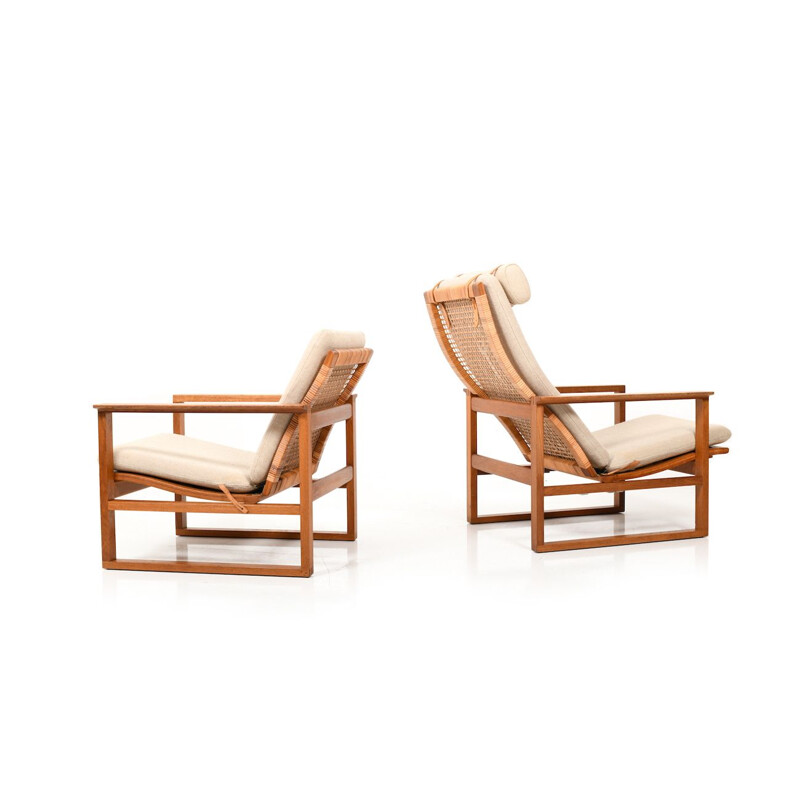 Pair of vintage Borge Mogensen Sled Chairs 1956s