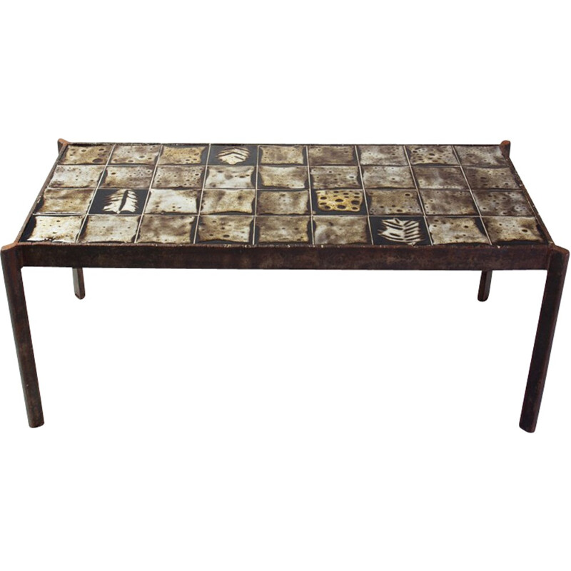 Ceramic coffee table, Mado JOLAIN - 1950s