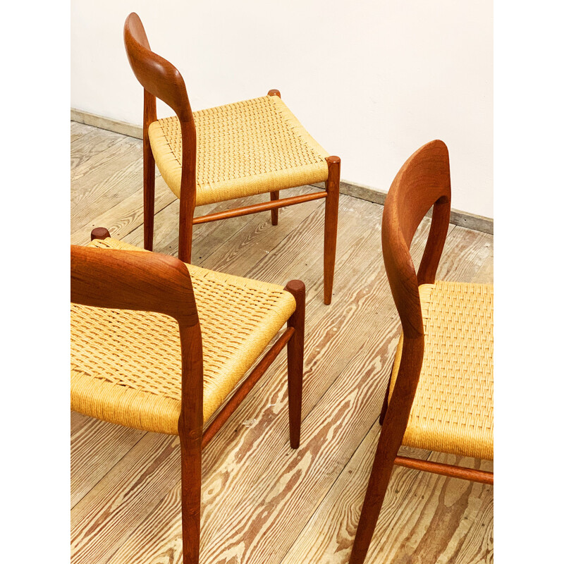 Set of 4 Mid Century Teak Chairs by Niels Otto Moller for J.L. Mollers Danish 1960s