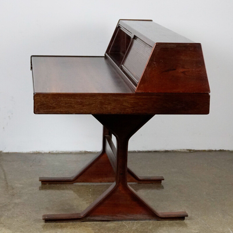 Midcentury Rosewood Desk by Gianfranco Frattini for Bernini Italy 1957s