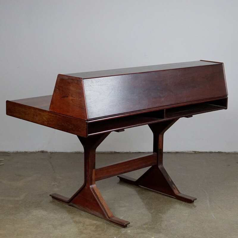 Midcentury Rosewood Desk by Gianfranco Frattini for Bernini Italy 1957s