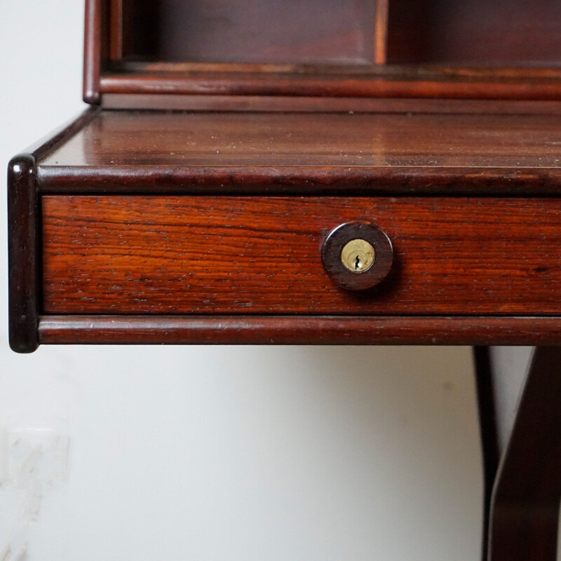 Midcentury Rosewood Desk by Gianfranco Frattini for Bernini Italy 1957s