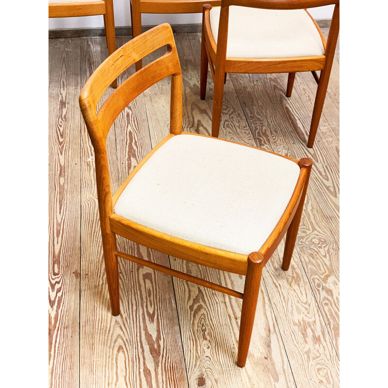 Set of 6 vintage Teak Chairs by H.W. Klein for Bramin Denmark 1960s