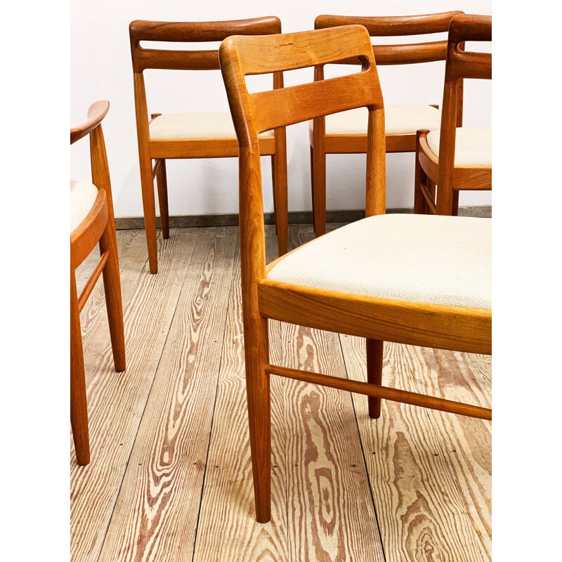 Set of 6 vintage Teak Chairs by H.W. Klein for Bramin Denmark 1960s