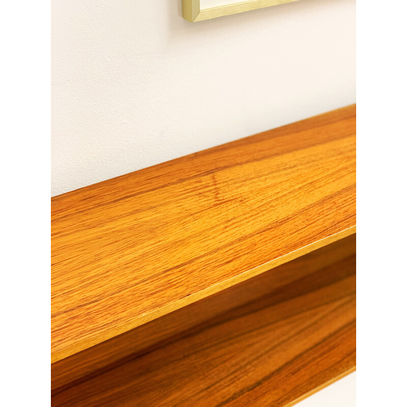 Mid-Century Teak wall-mounted shelf by Walter Wirz for Wilhelm Renz 1960s