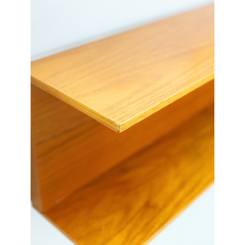 Mid-Century Teak wall-mounted shelf by Walter Wirz for Wilhelm Renz 1960s