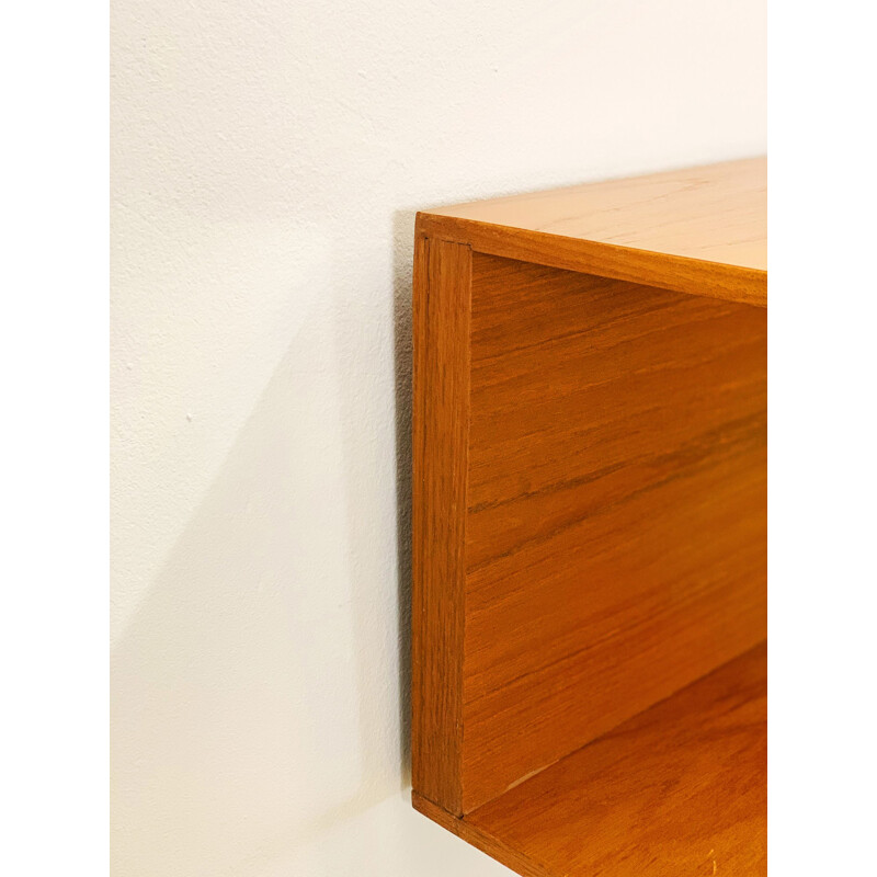 Mid-Century Teak wall-mounted shelf by Walter Wirz for Wilhelm Renz 1960s