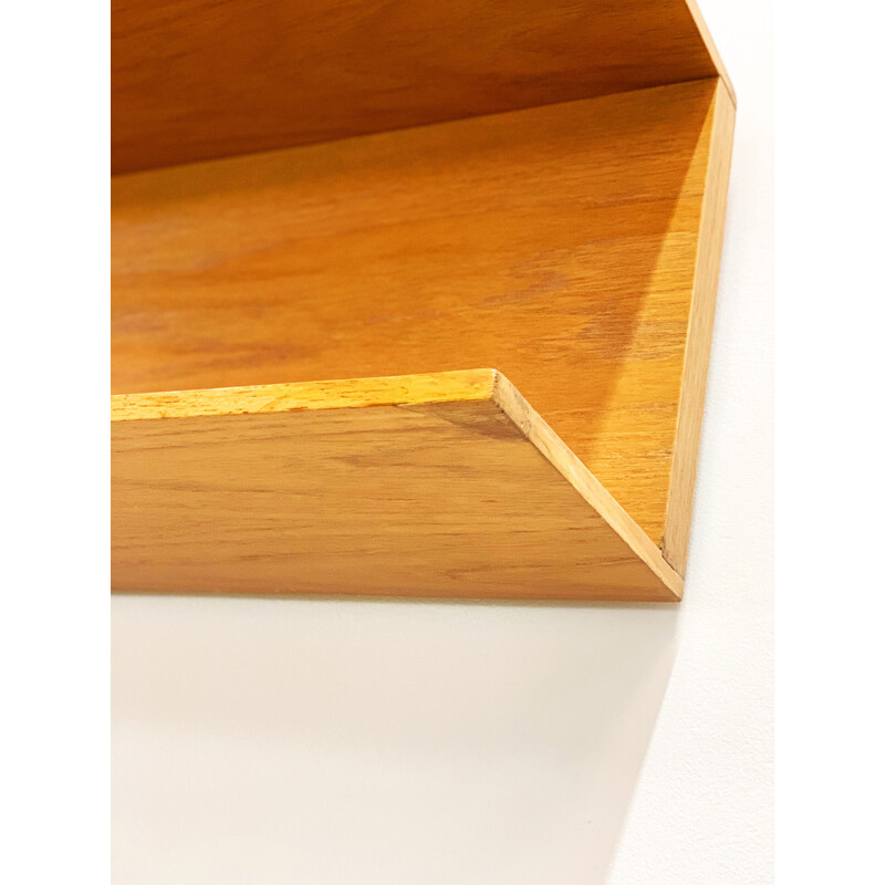 Mid-Century Teak wall-mounted shelf by Walter Wirz for Wilhelm Renz 1960s