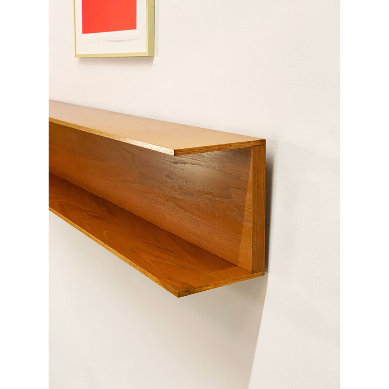 Mid-Century Teak wall-mounted shelf by Walter Wirz for Wilhelm Renz 1960s