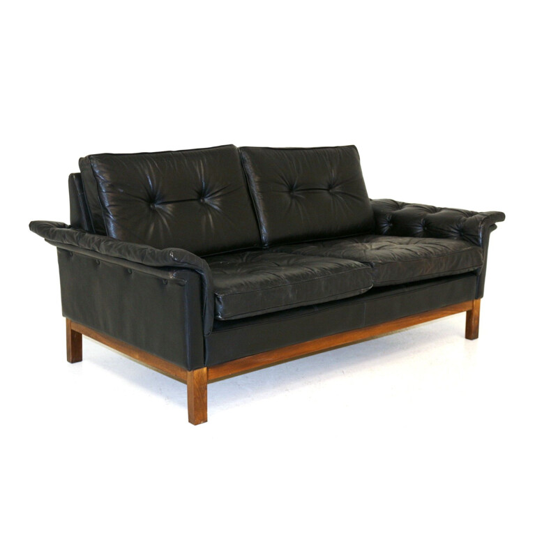 Vintage leather sofa Sweden 1960s