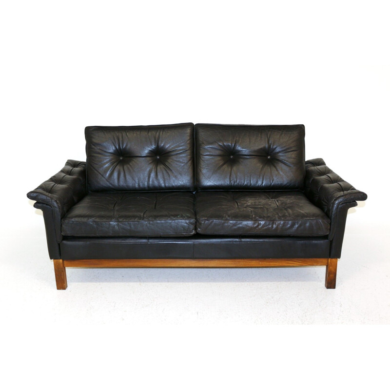 Vintage leather sofa Sweden 1960s