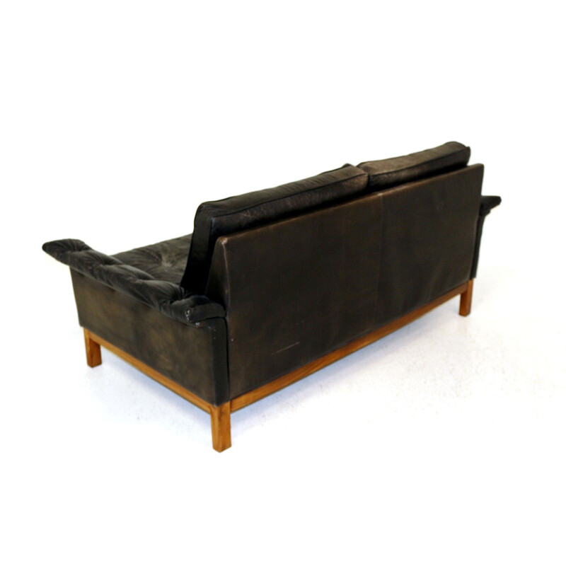 Vintage leather sofa Sweden 1960s