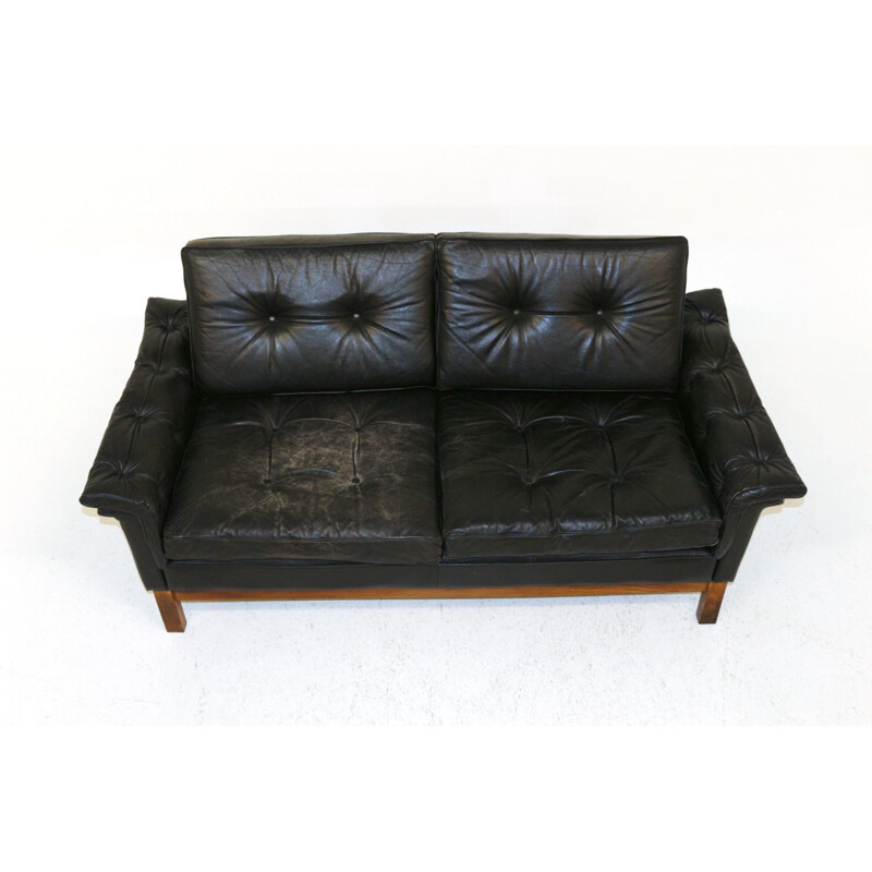 Vintage leather sofa Sweden 1960s