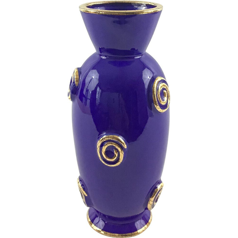 Vase vintage Art deco Longwy