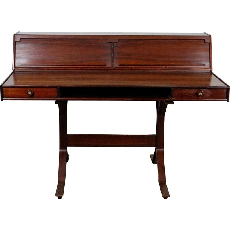 Midcentury Rosewood Desk by Gianfranco Frattini for Bernini Italy 1957s