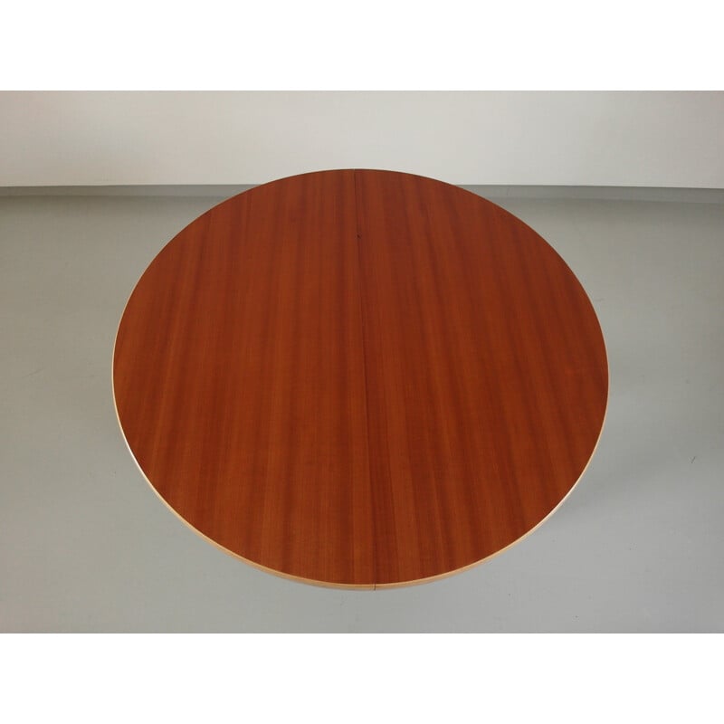 Nordiska Kompaniet "Futura" extendable dining table in mahogany, beechwood and brass, David ROSÉN - 1950s